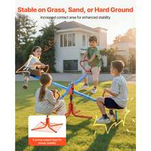 Kids Seesaw, 110 Lbs Load Capacity Per Seat, Sit And Spin Teeter Totter With 4-Prong Support Legs, Kids Outdoor Playground Equipment, Swiveling 360 Degrees Rotating For Children Aged 3+, 4 Seats - 110 lbs - 查看 2