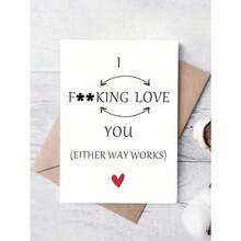 1 Set Hilarious Valentine Card For Friends With Humorous Design Perfect Gift For Men Women Sisters Husbands Perfect For Valentine Card Gift Card Greeting Card Thank You Card Birthday Card Christmas Card New Year Celebration With Envelope - Nhiều màu - Xem 4