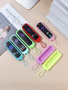 适用于 Roku 电视遥控器的硅胶遥控器保护套，兼容 Roku 电视遥控器，夜光遥控器收纳套，适用于 Roku Streaming Stick 4K、Express 4K+、Premiere、Stream Bar、简易遥控器/语音遥控器，带挂绳绝缘套，适合闺蜜节、小狗主题、嘉年华、妇女节、旅行必备、婚礼回礼、Y2K 主题、卧室、汽车配件、厨房装饰等场合。 - 彩色 - 查看 3