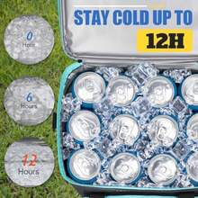 Cooler Bag 60Cans40L Large Cooler Bags Insulated Soft Cooler Bag Leakproof/Collapsible/Portable Cooler Backpack With Bottle OpenerandRemovable Shoulder Strap Suitable For Beach Camping Picnics - màu đen - Xem 4