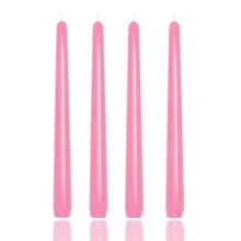 10 Inch Pink Taper Candles,Set Of 4 Tapered Candle, Tall Candlesticks,Conical Stick Candles,Less,For Home Dinner, Party, Wedding, Halloween, Christmas (Pink, 10inch){Inchcolor_nameinch:InchPinkinch,Inchsize_nameinch:Inch10inchinch} - Berwarna merah muda - View 1