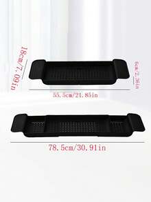 1 قطعة صينية قابلة للتمديد لحوض الاستحمام، صندوق تخزين حمام بسيط، صينية حمام بلاستيكية متعددة الوظائف، اكسسوارات حمام، وصول جديد لعام 2026 - لون عشوائي - مشاهدة 3