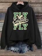 Christmas SweatshirtEagles Fly Vintage Eagles Football Life Sport Lovers Women's Hoodies SweatshirtLoose And Comfortablewinter Clothes For Women Christmas Outfit Women