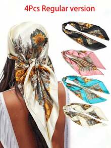 1 chiếc khăn in họa tiết tối giản, khăn trùm đầu thời trang mùa xuân mới dành cho nữ, có thể dùng làm thắt lưng, trang trí túi xách, ruy băng, băng đô hoặc khăn quàng cổ, lựa chọn lý tưởng để tôn lên vẻ ngoài của bạn. - Đỏ - Xem 27