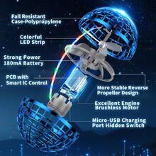 2025 AI Flying Orb Ball Toys, Galaxy Cosmic Globe Boomerang Hover Ball, Hand Drone Orbit, Galactic Fidget Spinning, Birthday Cool Stuff For 6 7 8 9 10+ Year Old Boys Girls Teens Outdoor - Blue - View 2