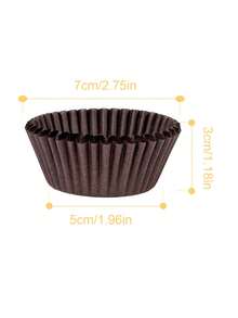 50/100 chiếc cốc giấy nướng chịu nhiệt, kích thước tiêu chuẩn, màu nâu cà phê, cốc giấy nướng bánh cupcake kiểu Thụy Điển, cốc nướng bánh muffin và cupcake dùng một lần, giấy gói cupcake, giấy lót bánh muffin chống dầu mỡ, lý tưởng để nướng bánh tại nhà hoặc tiệm bánh chuyên nghiệp, thích hợp cho bánh cupcake và các món tráng miệng. - Cà phê nâu - Xem 2
