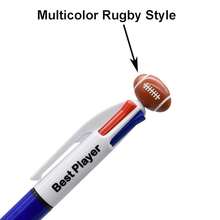 30 PCS Multicolor Rugby Football Ballpoint Pen Retractable 4 In 1 Colored Pens Cool Ball Sports Pen 4 Color Pens For Schoolsss Students Party Office{Inchcolorinch:InchMulticolorinch} - 多色 - 查看 4