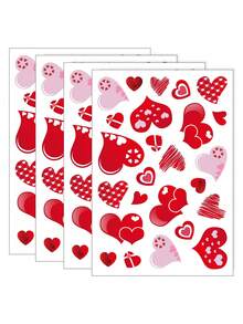 100Pcs-Hearts-Shape Valentine's Day Window Clings For Valentine's Decoration Wedding Party Birthday Party Supplies,Valentines Day Decorations, Restaurant Decoration, Hotel Decoration, Bedroom Decoration, Living Room Decoration;