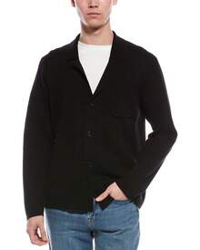 Bruno Magli Merino Wool Cardigan - Black - View 2
