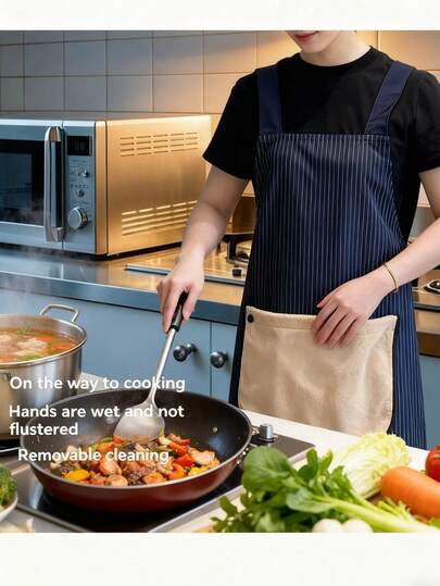 Tạp dề khăn tay dày dặn, có thể tháo rời, dùng được cho cả nam và nữ - Bền, bảo vệ tốt, thời trang, thấm hút cao, phù hợp cho nấu ăn, nướng bánh và nướng thịt.