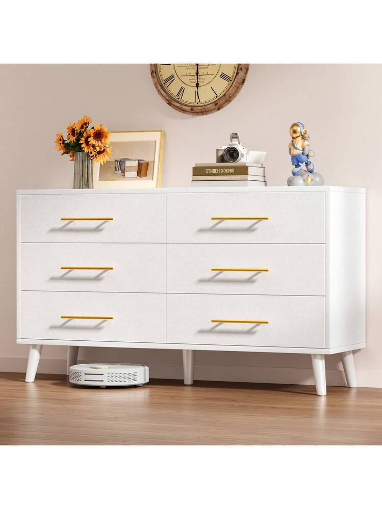 6 drawer white dresser Wicker this adult dresser boasts generously sized drawer pulls DRESSER - 6 DRAWER