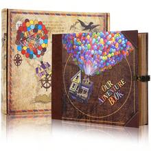 OUR ADVENTURE BOOK Ein Abenteuerbuch-Scrapbook-Fotoalbum, Reisetagebuch-Set im Retro-Stil mit geprägtem Briefumschlag für Paare, Erinnerungsbuch für Jahrestage, Hochzeiten, Geschenke zum Valentinstag