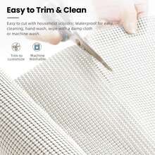 BAGAIL Drawer And Shelf Liner, 12 In X 10 Ft Non-Adhesive Shelf Liners For Kitchen Cabinets, Thick Strong Grip Liners For Desk, Shelves, Bathroom Drawers, Cabinet Protection - Black - MàuA - Xem 4