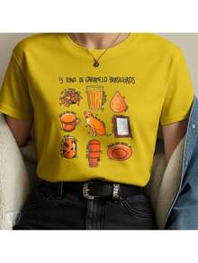 Creative Printed T-Shirt | Brazilian Culture With Exclusive Artwork | Various Colors Available - 黃色 - 查看 2