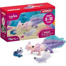 TendenciaSchleich bayala, Juego de 3 Piezas Axolotl Salamandra Juguetes para niñas y niños, Juego Axolotl Discovery con mamá y bebés, a Partir de 5 añosCalidad premium - Set de descubrimiento del ajolote - Ver 1