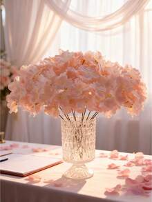 1支/15支仿真绣球花，带茎假花头，适用于家居装饰、房间装饰、婚礼装饰、卧室装饰、情人节、母亲节、花瓶填充、婚礼餐桌摆饰、卧室用品、餐桌摆饰、闺蜜礼物、家居装饰、卧室配件、新娘捧花、房间装饰、家居装饰、花束、春季装饰、妈妈礼物、闺蜜礼物、生日礼物 - 粉色 - 查看 3