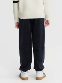 Balabala 儿童男童抓绒运动裤，2025冬季保暖时尚 - 深藍 - 查看 3