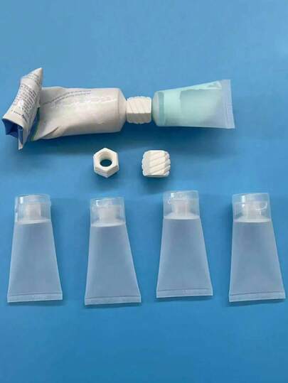 Ống nhựa đựng kem đánh răng và đầu chuyển đổi sữa rửa mặt và chai chiết, lọ đựng kem đánh răng và sữa rửa mặt tiện lợi, chai ống dẫn mỹ phẩm, ống dẫn keo sữa rửa mặt, bộ dụng cụ chiết kem đánh răng, phụ kiện gia đình, ba lô du lịch, quà tặng Giáng sinh, quà tặng Lễ tạ ơn, quà tặng Ramadan