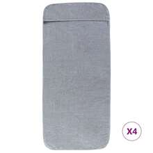 vidaXL 4 Stück Strandtücher, Grau, 60x135 Cm, 400 G/M² - Grey - View 3