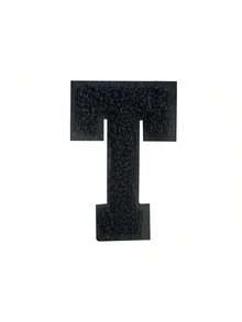 1/26pcs Chenille 2.8 Inch Letter Iron-On Patches, Suitable For Repairing Jeans, T-Shirts And Other Clothing, Letter Patch Badges - Black - View 34