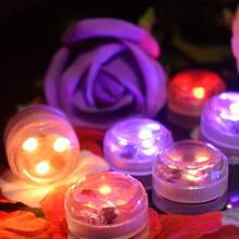 10pack 30H+  Submersible LED Light With Remote Control,  LED Light, Waterproof Tea Light, Underwater Light, Battery Powered RGB Flameless Candle, Suitable For Vase, Fish Tank, Swimming Pool, Bathtub, Party, Wedding, Halloween Decoration, Party Decorations, Event Lighting, Mood Lighting, Festive Illumination, Batteryoperated Light, Remotecontrolled Light, Submersible Lamp, Bathtub Lighting, Holiday Shoppers, Aquarium Enthusiasts - 10個配件+2個遙控器 - 查看 6