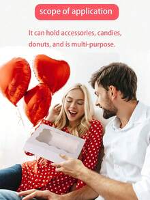 1/3/15pcs - Cookies & Pastries Boxes With Clear Window, Size: 7 X 4.3 X 1.5 Inches, Kraft Paper Material, Premium Baked Goods Gift Boxes For Desserts, Weddings, Parties, Christmas, Birthdays - Multicolor - View 2