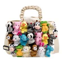 Fashionable And Cute Denim Dual-Purpose Handbag, Suitable For Daily Commuting And Holiday Gifts - trắng - Xem 5