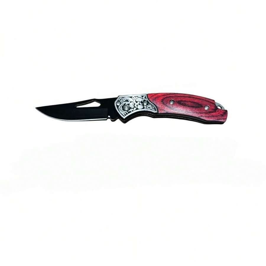 Vintage Luxury Folding Folding Pocket Knife With Stamped Design, 16cm, Portable, Perfect Gift For Men, Hunting, Fishing. - 1819 - 查看 1