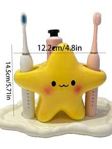 1个星形牙刷架，壁挂式浴室洗手池牙刷架 - 彩色 - 查看 7