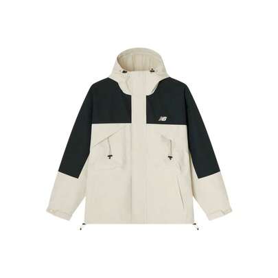 New Balance New Balance City Outdoor Patchwork Lightweight Windproof Waterproof Durable Loose Hooded Casual Sports Jacket, Unisex, Khaki