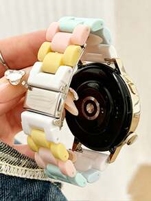 20MM 22MM Cute Candy Resin Clear Band Compatible With Samsung Galaxy Watch 4 6 5 Pro Classic 46 42mm44mm 40mm 41 47 For Gt4/3/2 Fenix5/Fenix5plus/Fenix6/Fenix6pro Watch - Multicolor - View 4