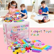 1288pcs Party Favors, Christmas Fidget Toys Set, Box Toys For Classroom Carnival Prize Rewards, Goodie Bag Stuffers Birthday Gifts Fidget Toy Bulk For Boys And Girls - 米色 - 查看 2