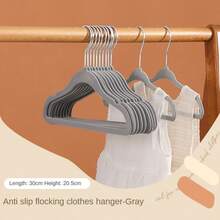 YITU 10/20 móc treo quần áo bằng nhựa, móc treo quần áo nhỏ, bảo vệ vai chống trượt, không phồng, không làm hỏng quần áo, thích hợp cho quần áo nhỏ - Nhiều màu - Xem 6