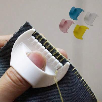 2pcs/Pack Easy Stitching Tool - Durable Plastic Edge Sewing Lockranding Tool For Beginners & Seniors, 4mm & 3mm Spacing, Perfect For DIY Hand Sewing Projects, Sewing Accessory | Ergonomic Design | Smooth Surface