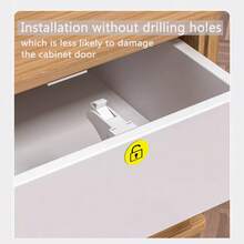 Valentine's Day Invisible Storage Locks (With Heart Key) - Magnetic Proofing Drawer/Cabinet Latches, Strong Adhesive No Tools, Safe For Painted Plastic