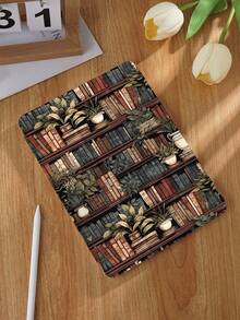 Kingsung 花卉书架图案平板电脑保护套，兼容 iPad 9.7/10.2/10.5/10.9/12.9/Pro 11（第十代）、Galaxy Tab S6 Lite 10.4 英寸、Kindle Paperwhite 第十二代（2024 年）、Kindle 第十一代（2022 年），柔软防震，智能支架/自动唤醒/睡眠功能 - 彩色 - 查看 3