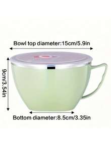 不锈钢保温面碗带盖 - 双层防漏设计，适合盛装热食、方便面和外卖 - 经久耐用，易于清洁 - 是家庭、办公室、学校午餐盒、旅行食品容器的理想之选 - 彩色 - 查看 3