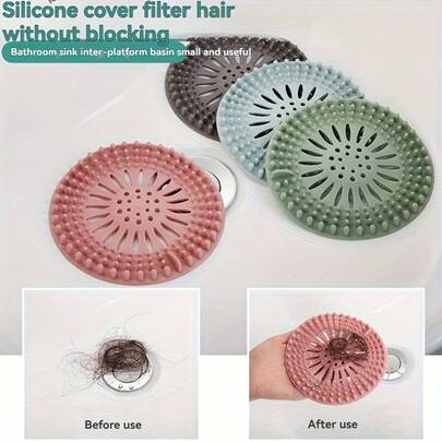 1pc Drain Hair Catcher Filter: Keep Your Bathroom And Kitchen Clog-Free!