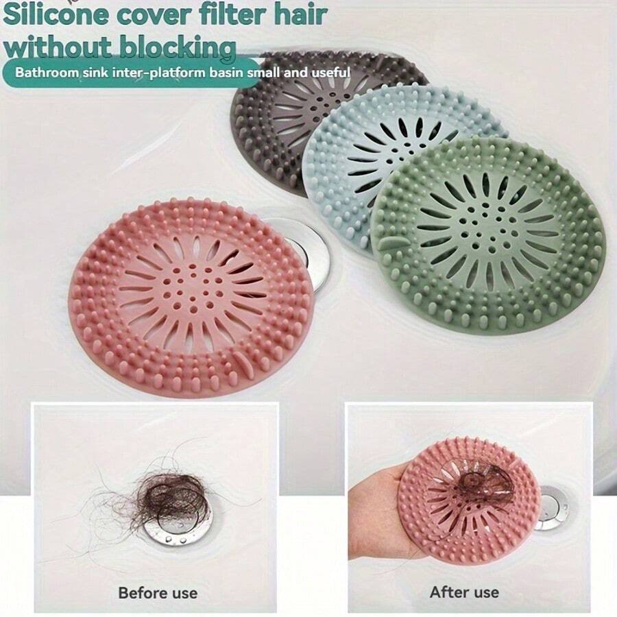 1个排水管毛发收集过滤器：保持浴室和厨房畅通无阻！