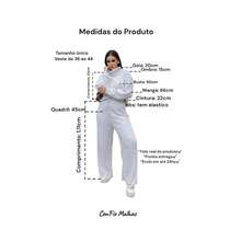 Set Of Pants And High Neck Cacharrel Mousse Knitting Tricot Blouse - White - View 2