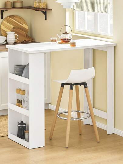 SoBuy Table de cuisine/salle à manger, table de bar, table basse avec étagère de rangement à 3 niveaux, blanc Table De Salle À Manger Table Haute Mange Debout Table Bar Table À Manger Table À Dîner Table De Repas Table De Cuisine Table Bar Cuisine Table De Bureau Bar Cuisine Meuble Bar Cuisine Table A Manger Table De Café Meuble De Cuisine Set De Table Table De Jardin Table Cuisine Petit Espace Mesa de Bar Mesa de Cocina Rectangular Mesa Alta Con Marco Mesa Alta Cocina Barra Cocina Montaje Sencillo Mesa Alta de Comedor Mesa Alta de Bar Con Soporte para Copas de Vino Y Botellero