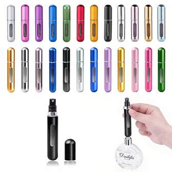 5/10ml Perfume Atomizer Spray Bottle, Single Packaging, Shiny Pink Perfume Bottle Spray Fragrance Pump Atomizer Bottle, Suitable For Travel, Living Room, Bedroom, Bathroom, House Decor, Travel Accessories, Wedding, Party, Birthday, Gifts For Men, Mom, Dad, Friends, New Year, Accessories, Fun Gifts