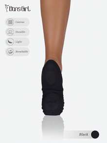 DonsGirl One Pair Of High Elastic Strong Wrapping Professional Ballet Shoes For Girls, Modern Dance Shoes, Classical Dance Shoes And Yoga Shoes - Black - View 10