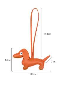1个可爱腊肠犬吊坠饰品，仿皮腊肠犬包包挂饰/钥匙扣，韩版INS风汽车饰品，学院风卡通哥特风Y2K包包饰品挂绳带证件夹，汽车饰品包包挂饰 - 臘腸狗裝飾掛繩 - 查看 4