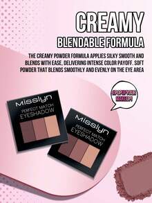 Misslyn 三色高显色眼影盘，轻松打造闪亮眼妆。质地柔滑易晕染，哑光、珠光和闪片三种妆效。适合派对、海滩、旅行、度假、露营和户外活动。玫瑰色包装，馈赠佳品。 - 62N - 查看 7