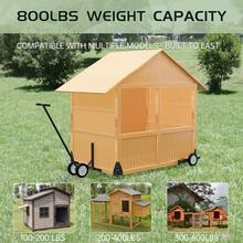 Chicken Coops Wheels Kit - Portable Poultry Tractor Mobilization Steel Chicken Coops Accessories - Set Of 6 Chicken Run Wheels-Chicken Cage Not Included-Patent Pending - 均碼 - 查看 2