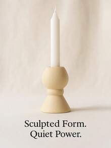 北欧复古极简陶瓷烛台，香薰蜡烛架，欧式浪漫餐桌装饰，树脂材质 - 彩色 - 查看 7