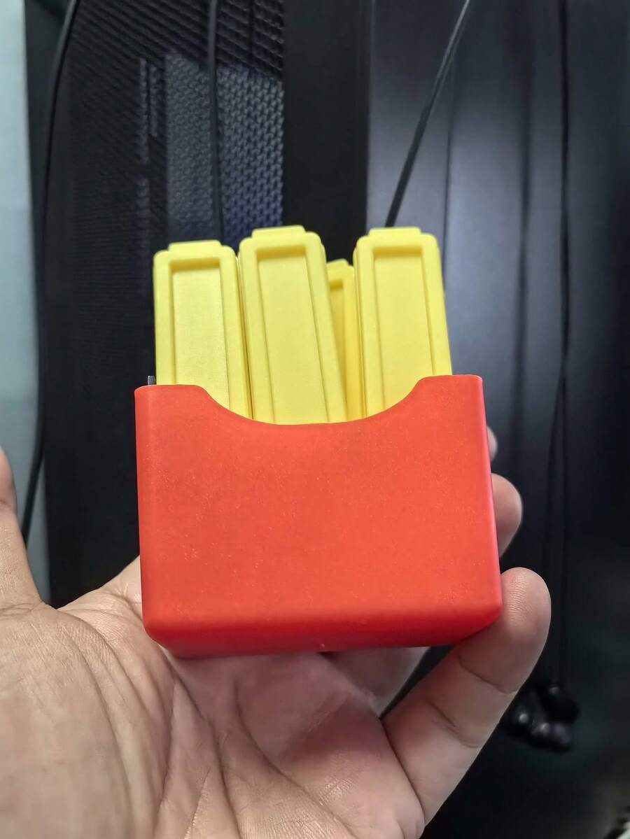 1个薯条冰格模具,带冰箱磁铁的冰格,冰棍机磁条,自制DIY薯条酸奶水果冰格 - 彩色 - 查看 1