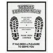 100 Pcs White Paper Floor Mats For Cars 16x20 Disposable Auto Floor Pads Made Of Kraft Paper Waterproof Thank You Car Mats For Car Detailing Dealership Automotive Supplies Gift - 白色100件 - 查看 2