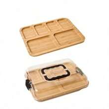 Bamboo Cheese Trays, Portable Food Trays, Suitable For Camping, Parties, And Restaurants | Holiday Appetizers, Cooked Food, And Snack Service Trays, Food Storage Trays, Bamboo Materials, Restaurants, Kitchens, Outdoors,New Year's Day/Valentine's Day/Ramadan. Health And Materials. - Multicolor - View 9